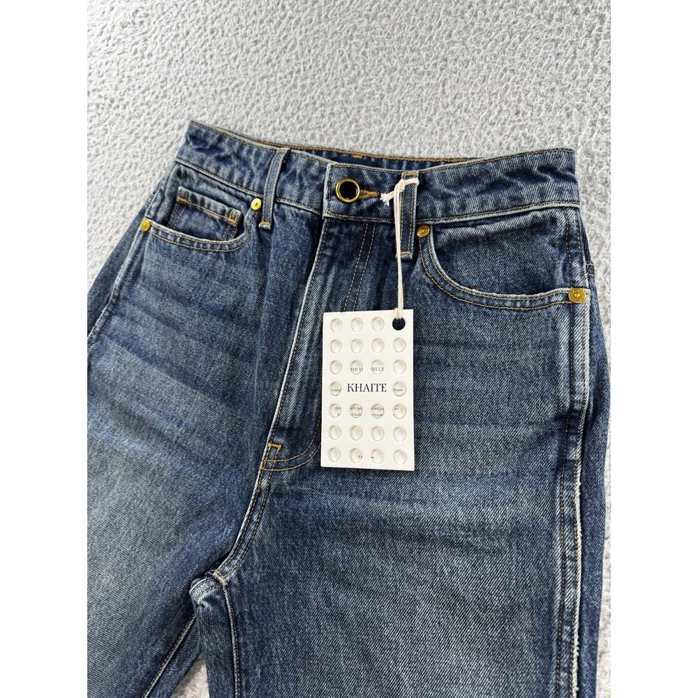 NWT Khaite Danielle Jeans 24 High Rise Straight Leg Slim Fit Denim - Picture 2 of 13